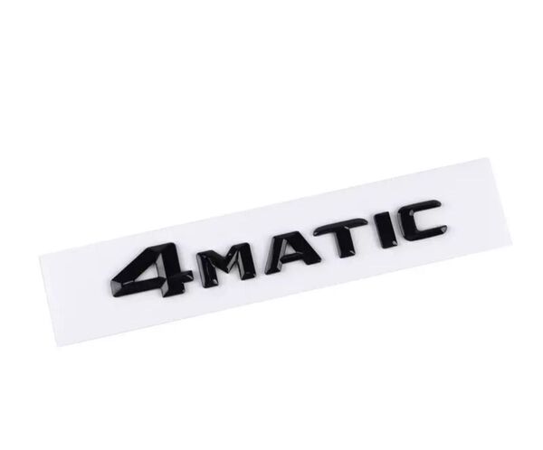 4MATIC エンブレム ステッカー 3D立体ロゴ メルセデスベンツ用 グロスブラック 高品質ABS素材貼り付けタイプ デコバッジ