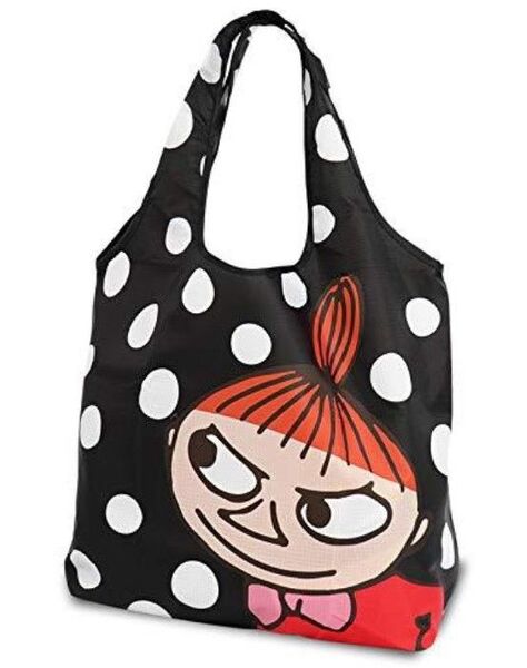 【MOOMIN】くるくるエコバッグ リトルミイ ブラック 1個