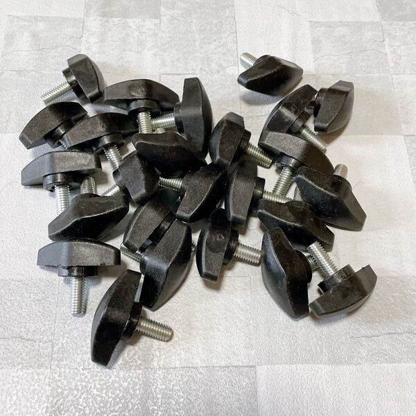 25個 ティーウィングノブ サムスクリュー M6 x 14mm Tノブ