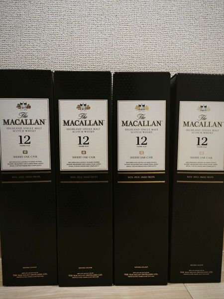 MACALLAN マッカラン 12年 シェリーオークカスク 700ml 4本セット