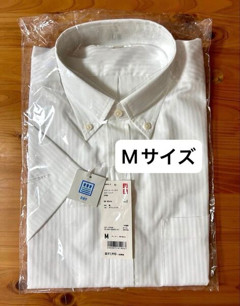 【未使用】ユニクロ ドライイージーケア ドビーシャツ(半袖)ホワイト Mサイズ メンズ ワイシャツ