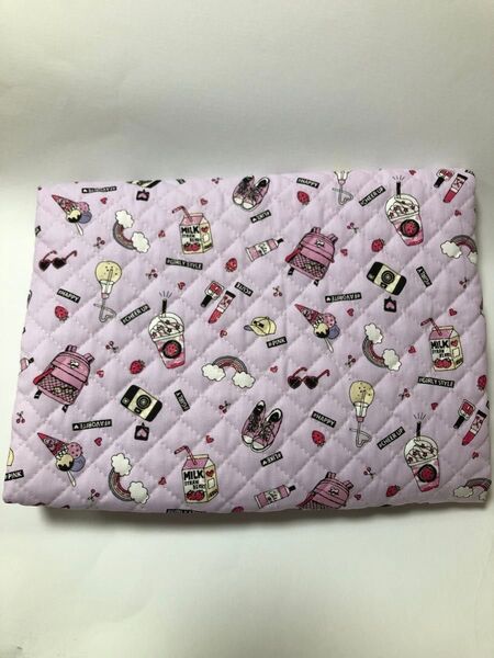 キルティング生地 紫 かわいい柄 小学生 中学生 ハンドメイド