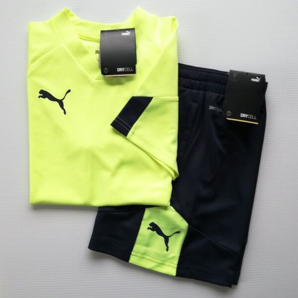 新品未使用 上下セット Tシャツ ショートパンツ サッカー フットサル プラクティスシャツ プラシャツ 160 セットアップ S