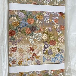 豪華 正絹 草花と紅葉模様 高級袋帯