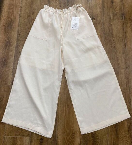 クリーム色 L 新品未使用タグ付き ワイドパンツ