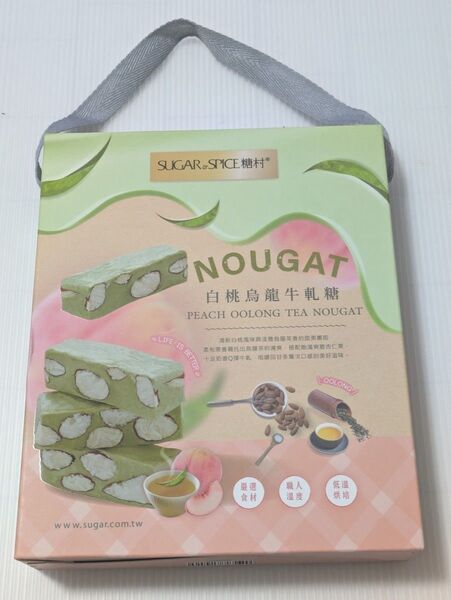 台湾ヌガー SUGAR & SPICE糖村 白桃烏龍牛軋糖273g 台湾土産