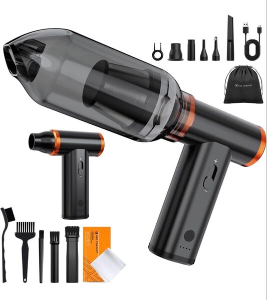 新品!K&F Concept 電動エアダスター ブロワー ハンディクリーナー2in1 吹吸両用 9 種類ノズル 300000RPM