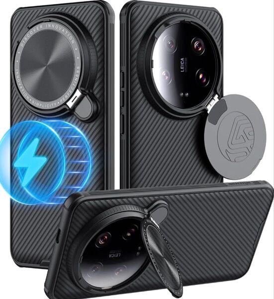新品!Xiaomi 14Ultra Magsafeワイヤレス充電対応 メタルレンズカバー カメラ保護 耐衝撃