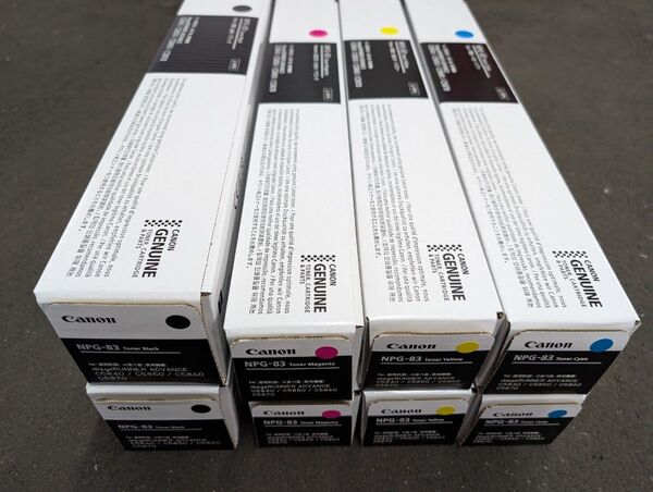 【2セット】Canon 純正トナー NPG-83 4色セット