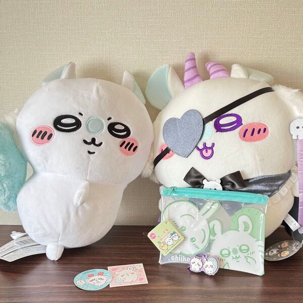 値下げ! モモンガ ちいかわ ぬいぐるみ てんしとあくま ふりむき シール ラバーチェーン まとめ売り