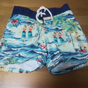 中古 美品 ハワイアン柄 ショートパンツ 海パン 水着 ラルフローレン 90