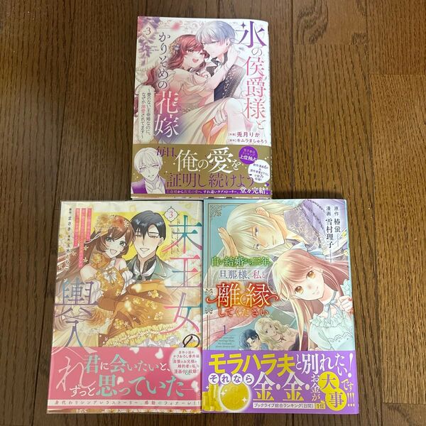 氷の侯爵様とかりそめの花嫁 愛のない王命婚なのに、なぜか溺愛されてます 3/白い結婚から三年。旦那様、私と離縁してください/末王女