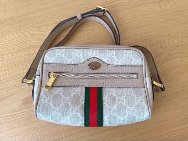 GUCCI 斜めがけオフィディア GGショルダーバック ベージュ