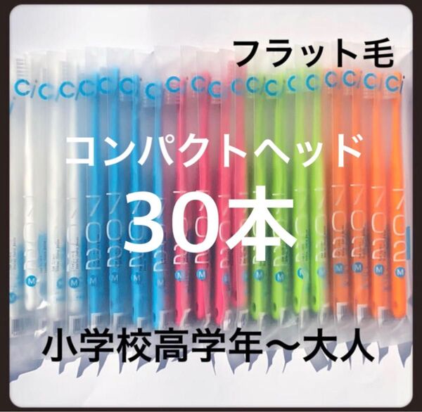 Ci702 コンパクトヘッド(フラット毛)30本 歯科医院専売歯ブラシ