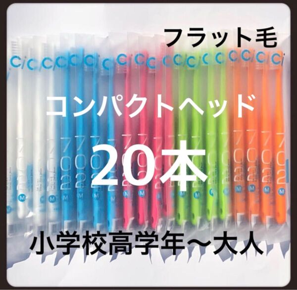 Ci702 コンパクトヘッド(フラット毛)20本 歯科医院専売歯ブラシ