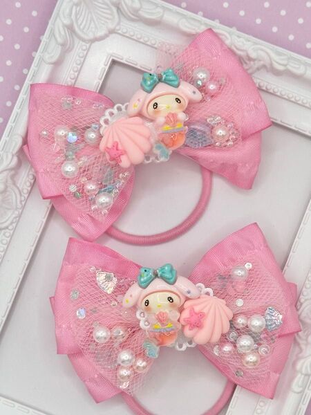 No.79 ハンドメイド ヘアゴム リボン キッズ ベビー
