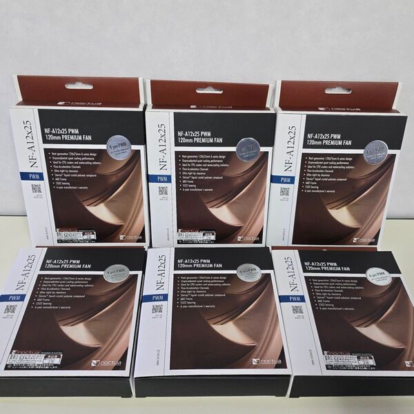 noctua NF-A12x25 PWM 120mm PREMIUM FAN 6個セット