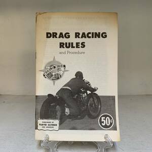 レア！50s-60s【DRAG RACING RULES and Procedure】ブックレット★Floyd Clymer Cycle Magazine★アメリカ ドラッグ レース