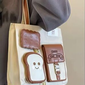 新品 トートバッグA4対応 学生 ナイロンキャンバス ショルダー お稽古バッグ