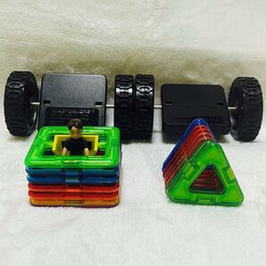MAGFORMERS (マグフォーマー) 四角形・男の子・三角形・タイヤ