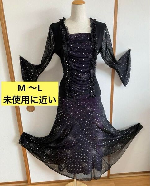 社交ダンス レッスンウェア トップス ブラウス ロングスカート ダンス衣装 セット パティーミニデモ ダンス練習着 セットアップ