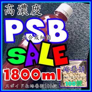 ☆ 高濃度PSB光合成細菌 1800ml&培養剤100錠 スポイド培養セット