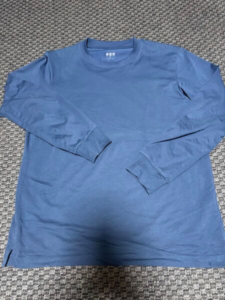 UNIQLO エアリズムコットンUVカットクルーネックT ブルー