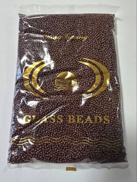 丸小ビーズ ブラウン① 茶色 約450g ハンドメイド バッグ 材料 手芸