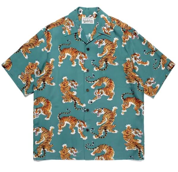 WACKO MARIA ワコマリア×TIM LEHI☆虎柄ハワイアン Tシャツ半袖