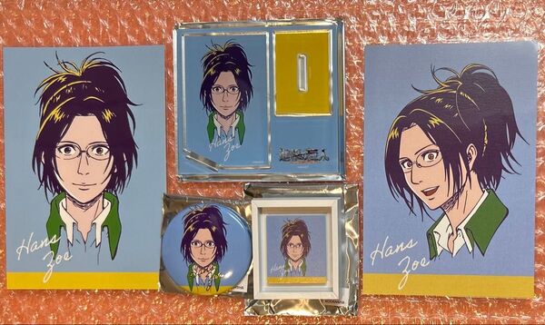 進撃の巨人 WIT STUDIO TSUTAYA 缶バッジ アクリルスタンド ミニ額縁 特典イラストカード ハンジ