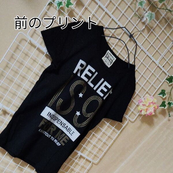 BY YOU ALLブラックTシャツ 前後プリントあり