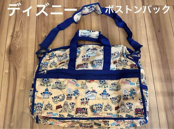 美品 ディズニーシー 可愛いデザインが人気の大容量ボストンバッグ ミッキー 旅行 ボストンバッグ