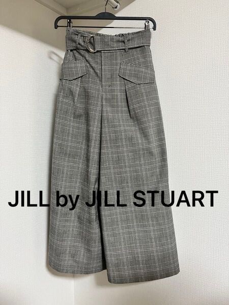 美品JILL by JILL STUART グレー ワイドパンツ グレンチェック サイズS