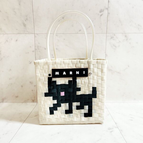 MARNI MARKET マルニ アニマルバスケット かごバッグ キャット ねこ