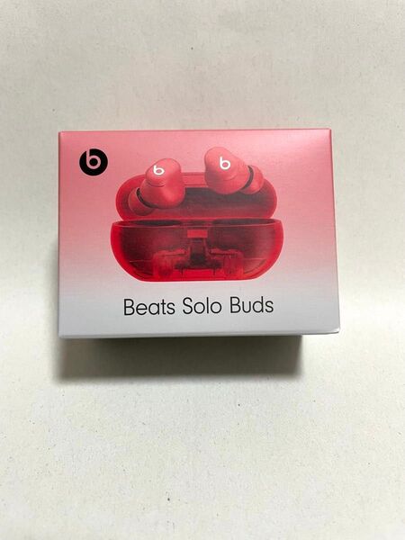 新品未使用 送料無料 Beats Solo Buds イヤホン完全ワイヤレストランスペアレントレッド MUW03PAA