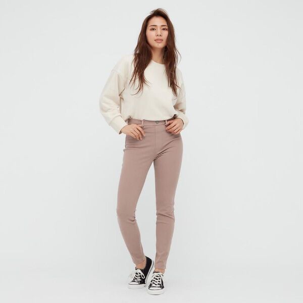 UNIQLO レギンスパンツ 丈長め S くすみピンク