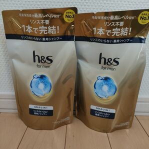 h&s for men GOLD2in1 ゴールド リンスのいらない薬用シャンプー 300g 2袋