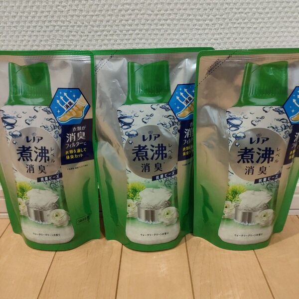 P&G レノア 煮沸レベル消臭 抗菌ビーズ ウォータリーグリーン 詰め替え 365ml × 3個 衣料用