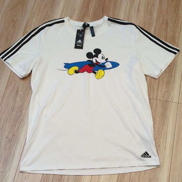 メンズ トップス 半袖 Tシャツ アディダス adidas disney 未使用 タグ付 2XL ミッキーマウス