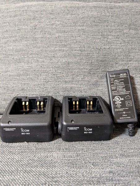 アイコム 無線機用 充電器 BC-161 2台セット アダプター付 IC-DPR6 IC-DPR5 IC-DU65シリーズ