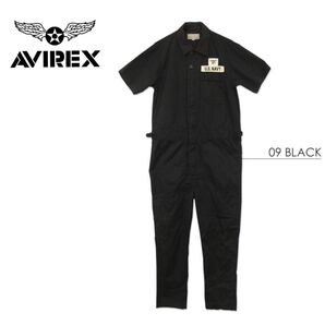 AVIREX つなぎ U.S.NAVY ワッペン ブラック L