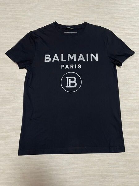 BALMAIN PARIS Tシャツ ブラック ロゴ 44
