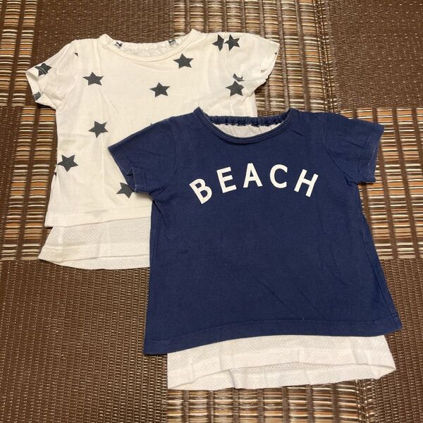 メッシュインナー付き 半袖Tシャツ 2枚セット【80】