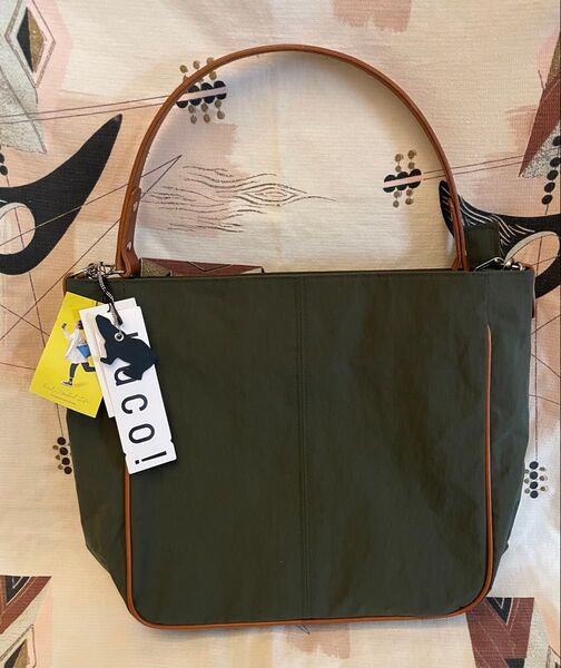 新品未使用 REAL STANDARD life ナイロン×革 2way バッグ 日本製 Green ショルダー トートバッグ