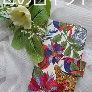 【母の日ギフト】リバティ ハンドメイド スマホケース Android 花柄 春夏 目立つ おしゃれ お母さん らくらく かんたん
