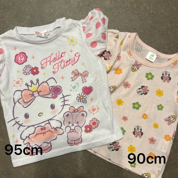 半袖 女の子 キッズ 半袖Tシャツ トップス ハローキティ Tシャツ ディズニー ミニー