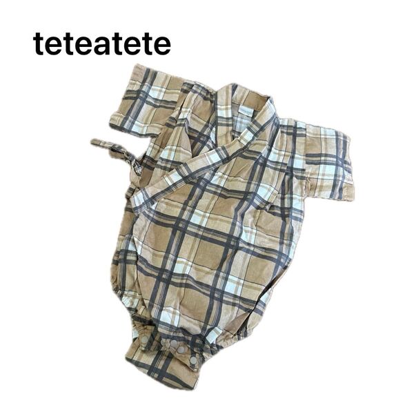 teteatete テータテート ロンパース 甚平 お祭り 浴衣 男の子 70 キッズ ベビー