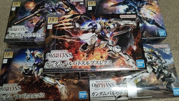 HG ガンプラ 鉄血のオルフェンズ ガンダムバルバトス ルプスレクス キマリスヴィダール等 計5体 未組立 禁煙