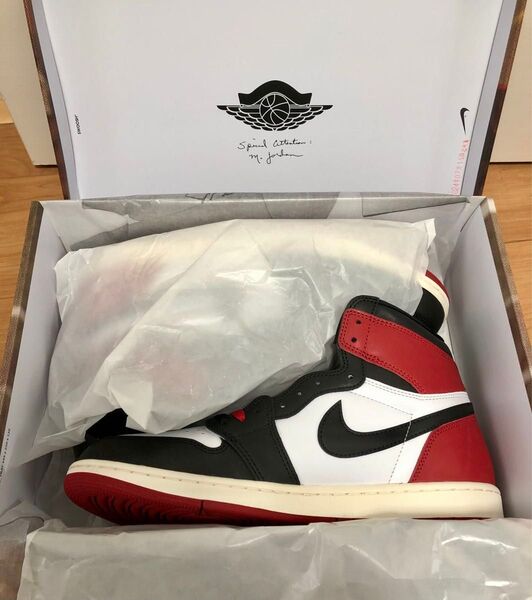 29.5 Nike Air Jordan 1 Retro High OG Black Toe Reimagined ナイキ
