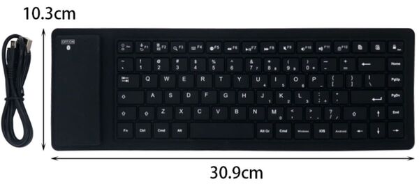 Bluetooth キーボード 超薄型 シリコンキーボード ワイヤレスキーボード